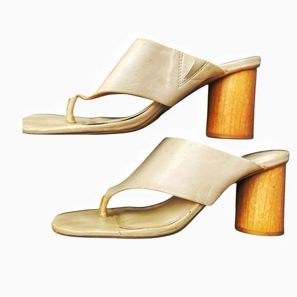 Dolce Vita Tan Round Block Heel Sandals Size 9 EUC - Picture 1 of 6